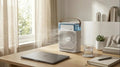 3-in-1 portable air cooler fan with mist and USB power on desk