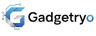 G stylized tech logo with blue circuit design and Gadgetryo text on white background