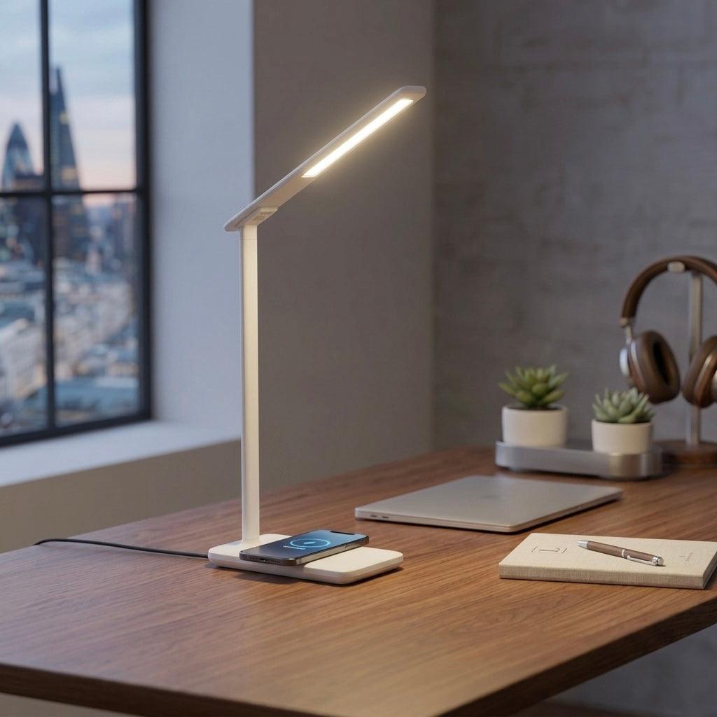 Smart LED Desk Lamp with Wireless Charging Gadgetryo