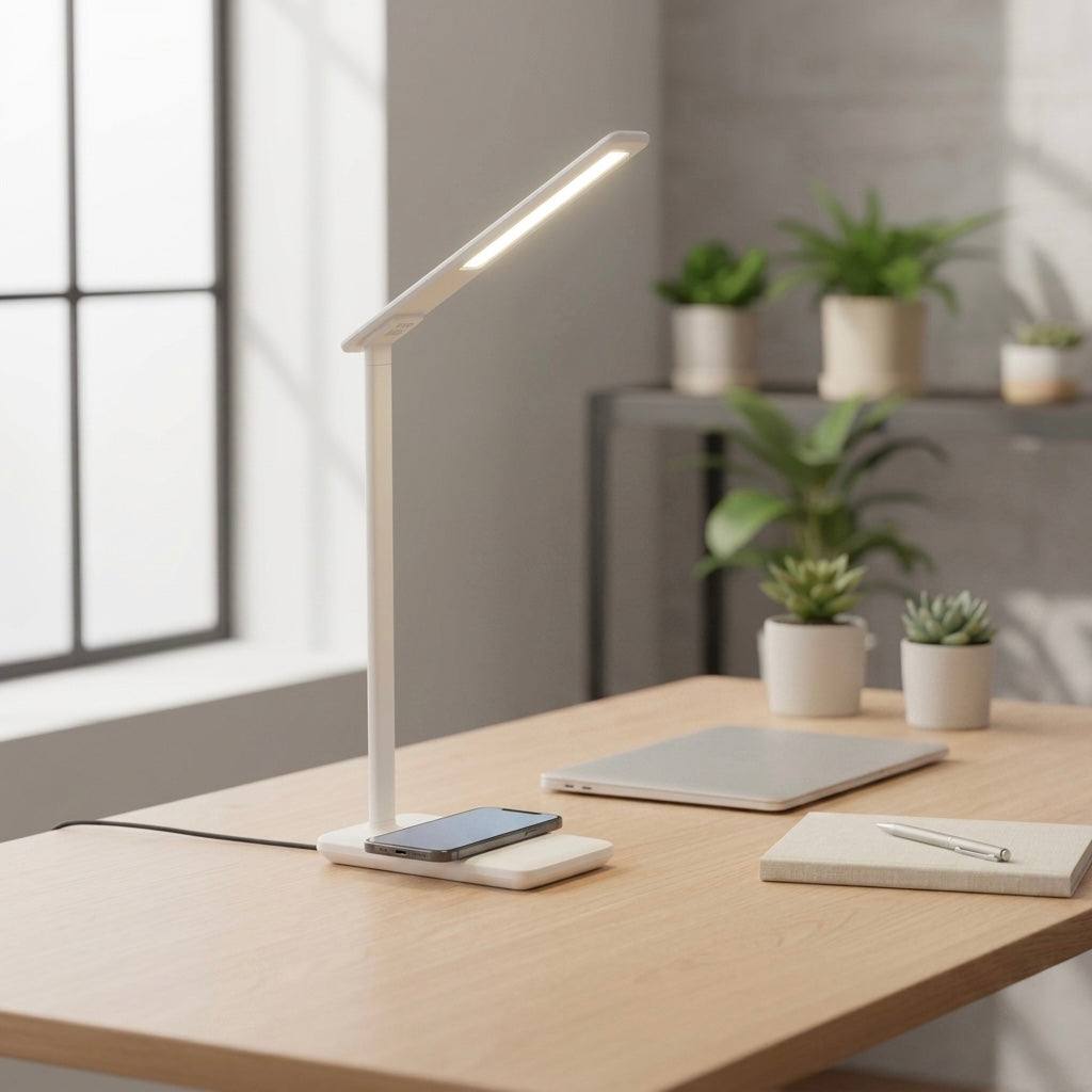 Smart LED Desk Lamp with Wireless Charging Gadgetryo