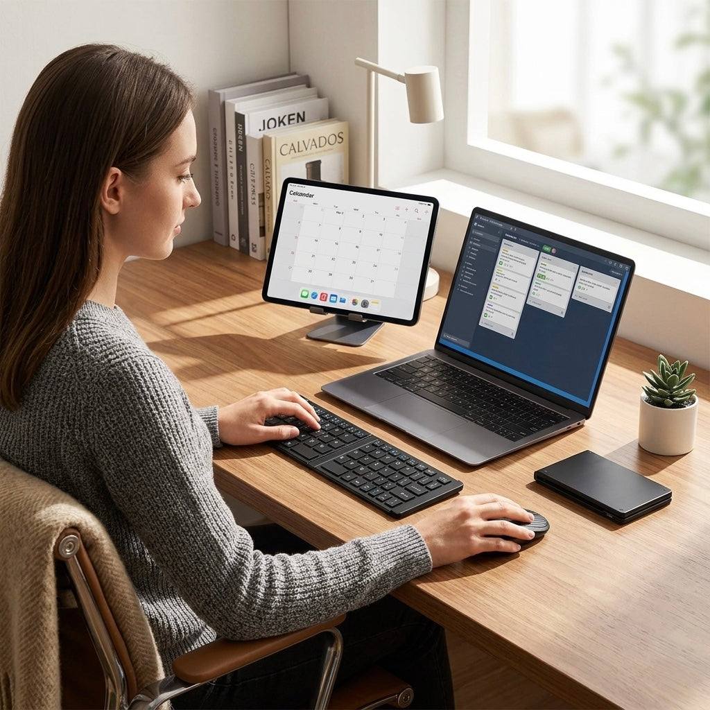 Foldable Wireless Keyboard & Mouse Set