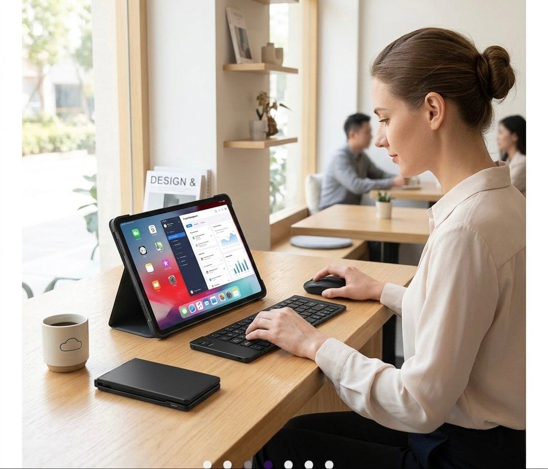 Foldable Wireless Keyboard & Mouse Set