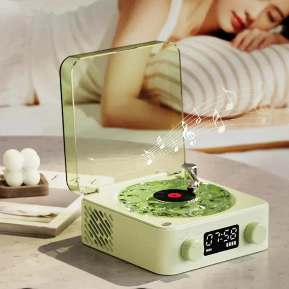 Mini retro white noise Bluetooth speaker with RGB ambient lighting and 360° sound