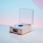 Compact retro white noise Bluetooth speaker with RGB lighting and nature sounds for sleep and ambiance