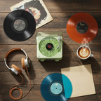 Mini retro white noise Bluetooth speaker with RGB lighting and nature sounds for sleep and ambiance