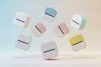 Portable mini thermal label printer with Bluetooth wireless connectivity and inkless printing technology